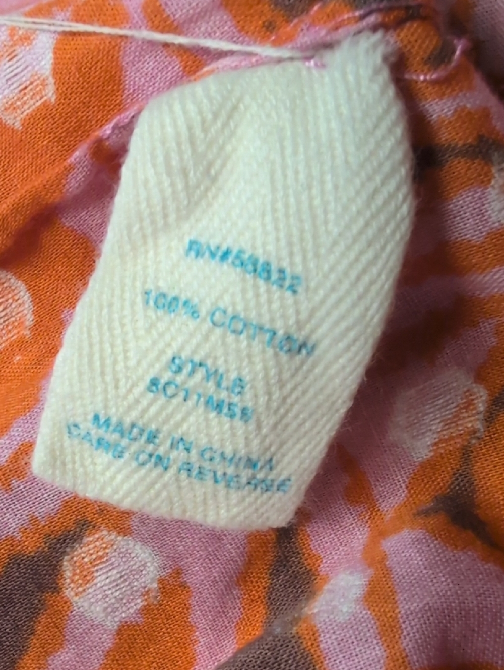 Chelsea And Violet Pink And Orange Cotton Dress. - Picture 5 of 9